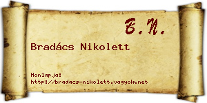 Bradács Nikolett névjegykártya