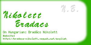 nikolett bradacs business card